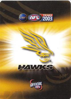 2003 Team Zone AFL Team #113 Nathan Thompson Back
